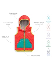 Muddy Puddles Pink Quilted Colourblock Gilet - Image 3 of 3