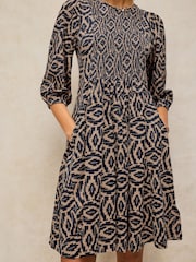 White Stuff Blue Maeva Short Dress - Image 3 of 6