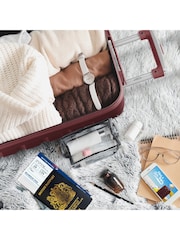Temno rdeča - Flight Knight Hardcase velik karirast; s karirastim vzorcem in Suitcases and Cabin Case Set of 3 - Slika 6 iz 7