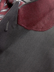 Charcoal Grey Tailored Fit Two Button Suit Jacket - Image 10 of 12