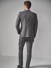 Charcoal Grey Tailored Fit Two Button Suit Jacket - Image 3 of 12