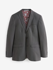 Charcoal Grey Tailored Fit Two Button Suit Jacket - Image 8 of 12