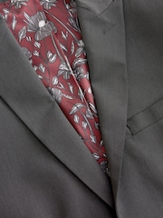 Charcoal Grey Tailored Fit Two Button Suit Jacket - Image 9 of 12