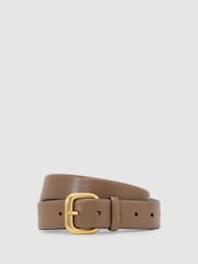 Reiss Arden Leather Square-Buckle Belt - Imagen 2 de 5