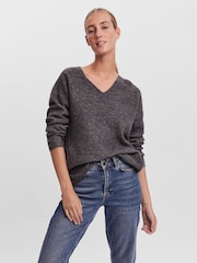 VERO MODA Grey Soft Touch Knitted Jumper - Image 1 of 5