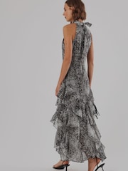 Religion Natural Snake-Print Taylor Maxi Dress With Full Ruffle Skirt - Image 7 of 8