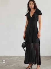 Religion Black Indium Maxi Tea Dress - Image 3 of 8