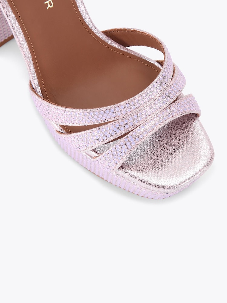 Kurt Geiger London Purple Brixton Platform Heeled Sandals - Image 4 of 4 Kurt Geiger London Purple Brixton Platform Heeled Sandals - Image 4 of 4