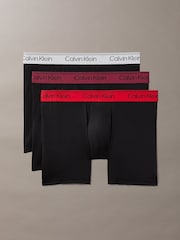 Calvin Klein Black Chrome Boxer Briefs 3 Pack - Microfibre Stretch - Image 1 of 1