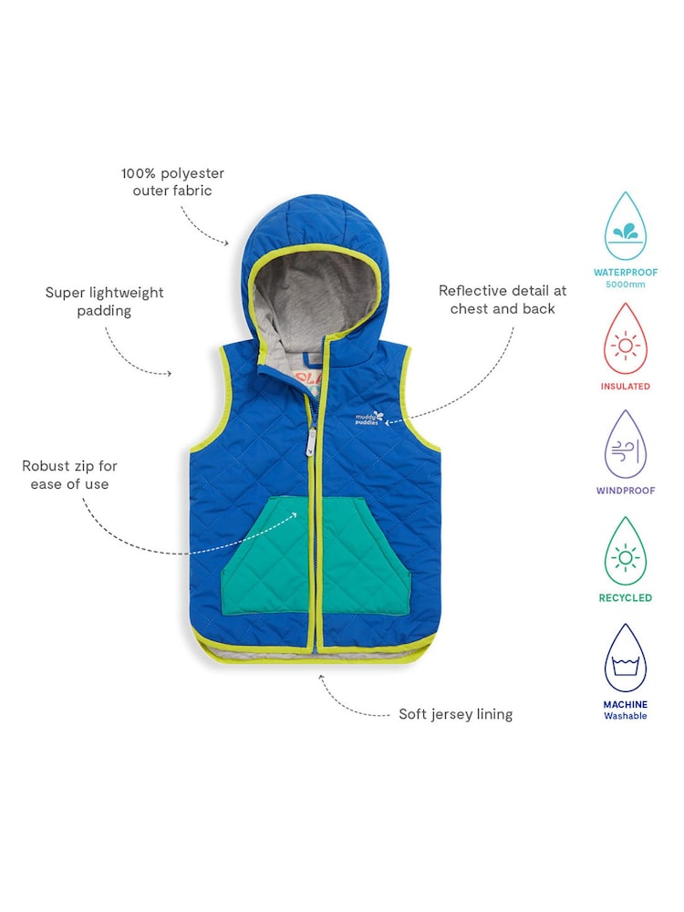 Muddy Puddles Quilted Colourblock Gilet - Image 2 of 3
