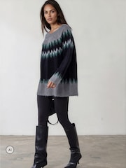 Grønn - Religion Fair Isle Nordisk Style Oversized Genser - Bilde 1 av 8