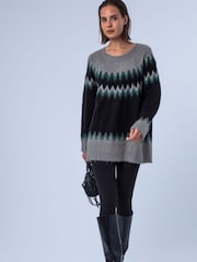 Grønn - Religion Fair Isle Nordisk Style Oversized Genser - Bilde 8 av 8