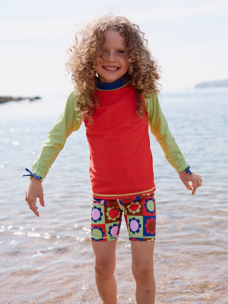 Muddy Puddles Red Recycled UV Protective Surf Set with Shorts - Image 1 of 3
