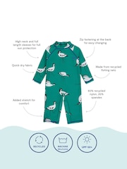 Muddy Puddles Green Recycled UV Protective Surf Suit - Image 3 of 3