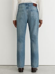 Reiss Light Blue Keith Comfort-Stretch Relaxed Straight-Leg Jeans - Image 5 of 8