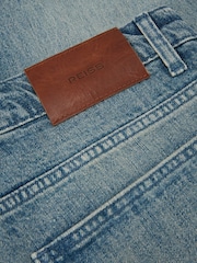 Reiss Light Blue Keith Comfort-Stretch Relaxed Straight-Leg Jeans - Image 8 of 8