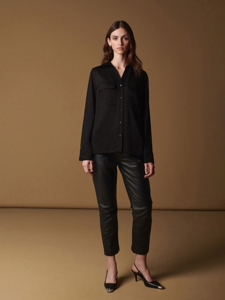 Black Pocket Detail Premium Shirt - Image 2 of 10 Black Pocket Detail Premium Shirt - Image 2 of 10