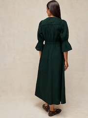 White Stuff Green Maisie Cord Knot Dress - Image 2 of 6