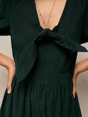 White Stuff Green Maisie Cord Knot Dress - Image 4 of 6