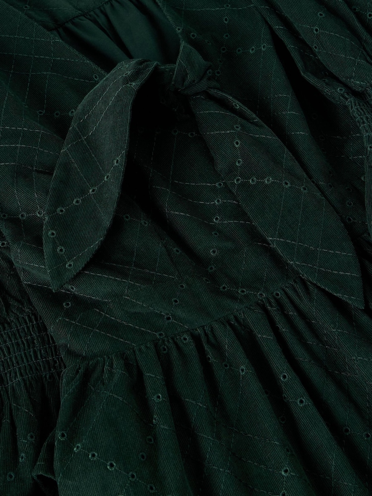 White Stuff Green Maisie Cord Knot Dress - Image 6 of 6