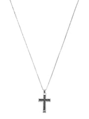 Emporio Armani Silver Stainless Steel Cross Necklace - Image 2 of 2
