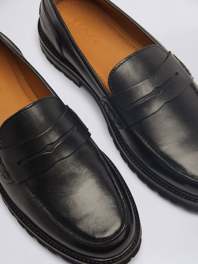 MOSS Black Camden Chunky Loafers - Image 3 of 4