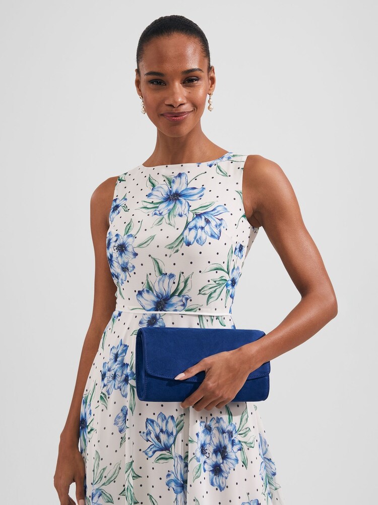 Hobbs Blue Sarah Clutch - Image 1 of 4 Hobbs Blue Sarah Clutch - Image 1 of 4
