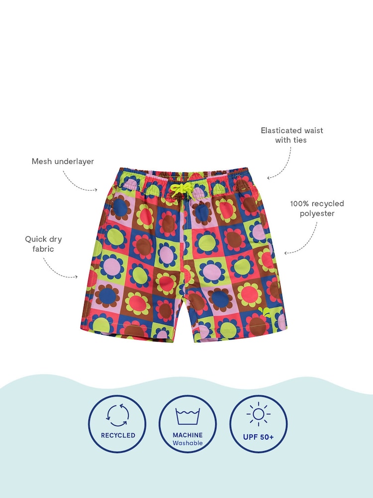 Muddy Puddles Multi Recycled UV Protective Swim Shorts - Image 3 of 3