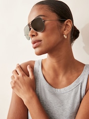 Черный - большие солнцезащитные очки-авиаторы Ray-Ban - Image 1 of 15