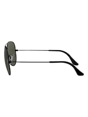 Черный - большие солнцезащитные очки-авиаторы Ray-Ban - Image 15 of 15