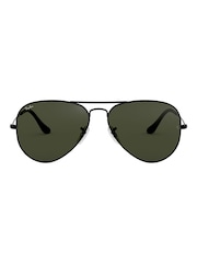Черный - большие солнцезащитные очки-авиаторы Ray-Ban - Image 5 of 15