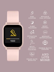 Peers Hardy Pink Tikkers Teen Series 10 Nude Silicone Strap Smart Watch - Image 2 of 5
