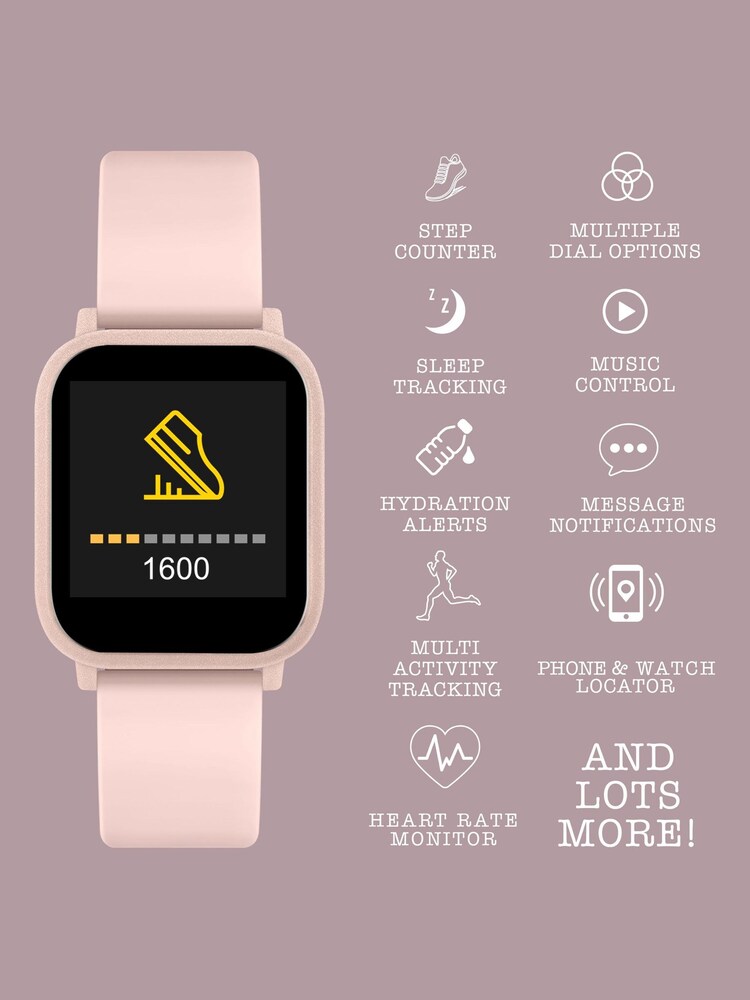 Peers Hardy Pink Tikkers Teen Series 10 Nude Silicone Strap Smart Watch - Image 2 of 5