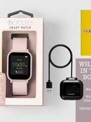 Peers Hardy Pink Tikkers Teen Series 10 Nude Silicone Strap Smart Watch - Image 5 of 5