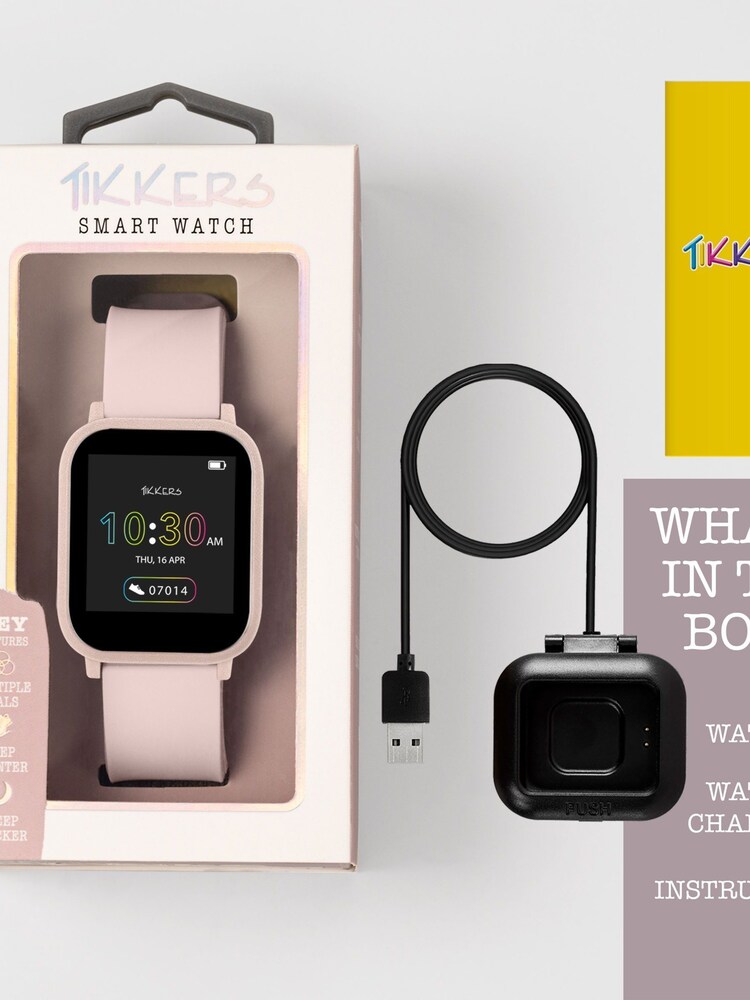 Peers Hardy Pink Tikkers Teen Series 10 Nude Silicone Strap Smart Watch - Image 5 of 5