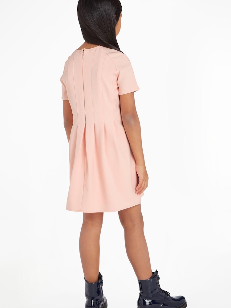 Calvin Klein Jeans Girls Pink Pleated Ceremony Dress - Image 2 of 6