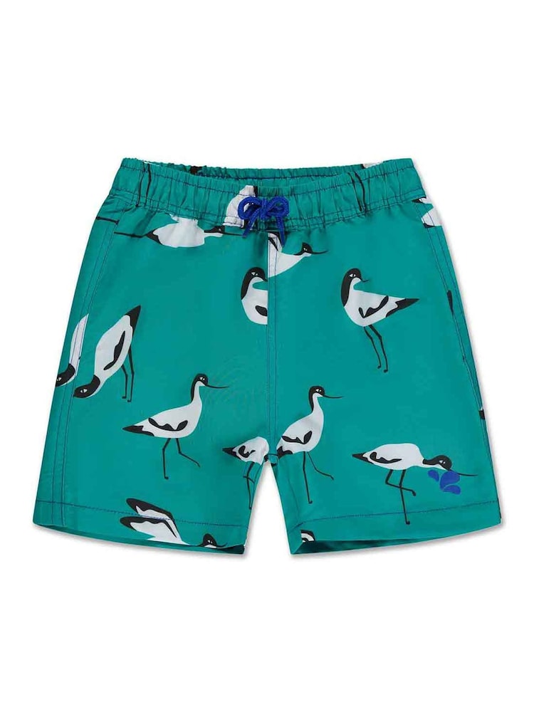 Muddy Puddles Green Recycled UV Protective Swim Shorts - Image 2 of 3