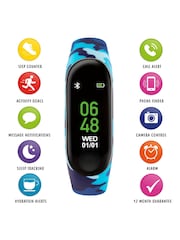 Peers Hardy Blue Tikkers Series 1 Printed Camo Silicone Strap Activity Tracker Watch with Colour Touch Screen - Image 4 of 5