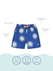 Muddy Puddles Blue Recycled UV Protective Swim Shorts - Image 3 of 3