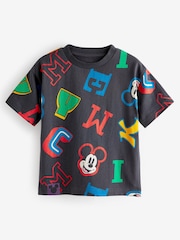 Grey Mickey Printed Short Sleeve T-Shirt (3mths-8yrs) - Image 1 of 4