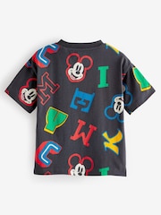 Grey Mickey Printed Short Sleeve T-Shirt (3mths-8yrs) - Image 2 of 4
