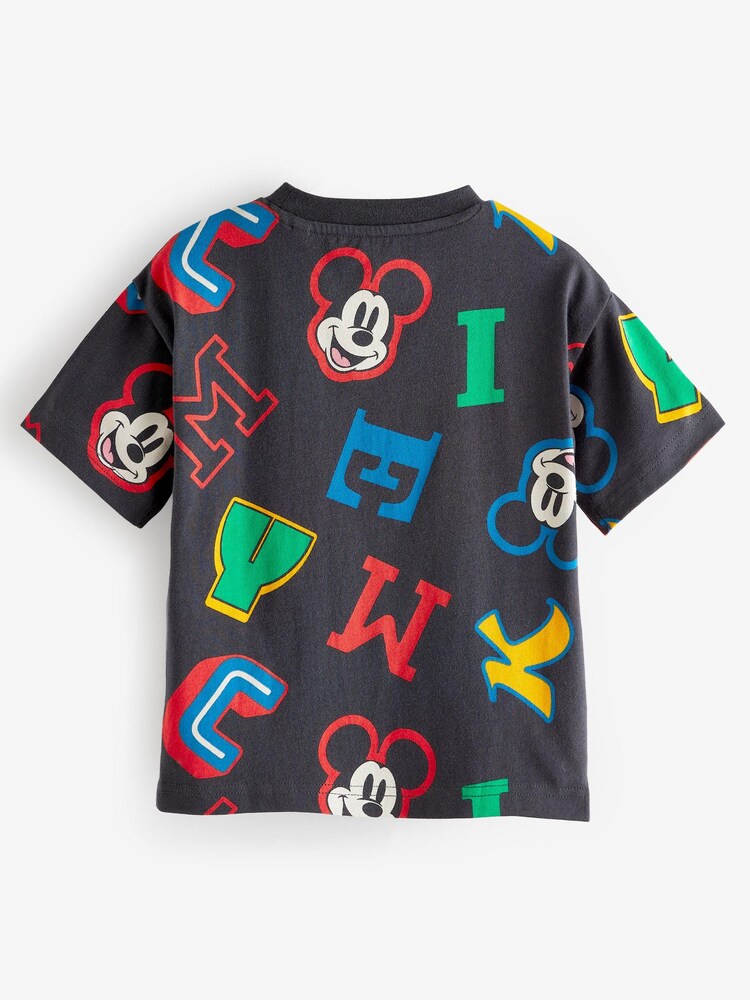 Grey Mickey Printed Short Sleeve T-Shirt (3mths-8yrs) - Image 2 of 4