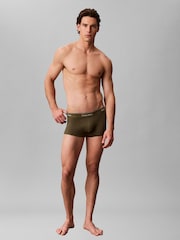Calvin Klein Brown Icon Cotton Stretch Low Rise Boxer Trunks 3 Pack - Image 4 of 5