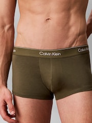 Calvin Klein Brown Icon Cotton Stretch Low Rise Boxer Trunks 3 Pack - Image 5 of 5