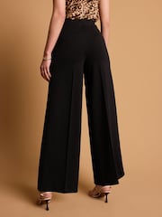 Black Tailored Ponte Wide Trousers - Image 4 of 7