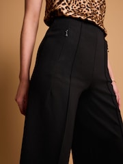 Black Tailored Ponte Wide Trousers - Image 5 of 7