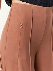 Rust Brown Tailored Ponte Wide Trousers - Image 4 of 7