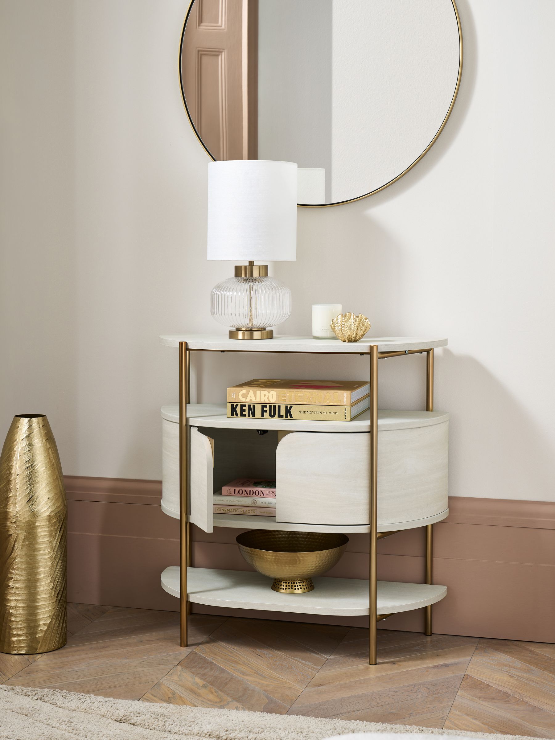 Light Evie Oak Effect Console Table | Laura Ashley