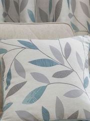 Fusion Blue 100% Cotton Beechwood Cushion - Image 1 of 3