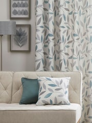 Fusion Blue 100% Cotton Beechwood Cushion - Image 2 of 3